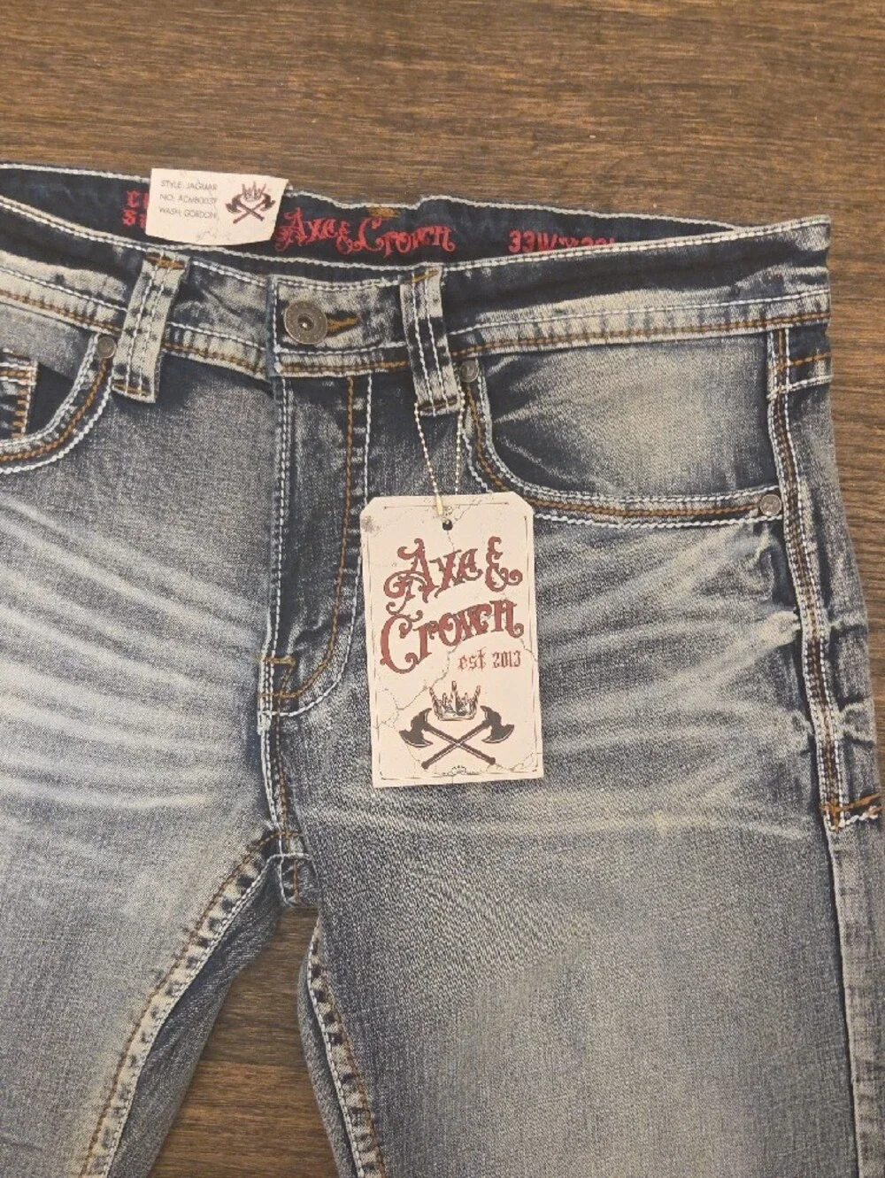 Axe & Crown Light Blue Slim-Straight Jeans for Men